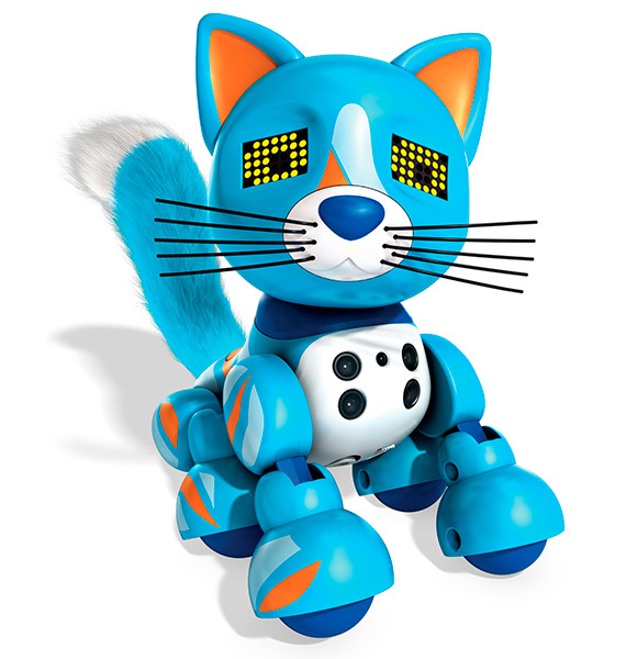 Интерактивный котенок Голубой Meowzies Zoomer