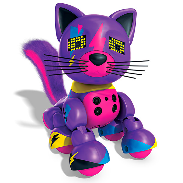 Интерактивный котенок Фиолетовый Meowzies Zoomer